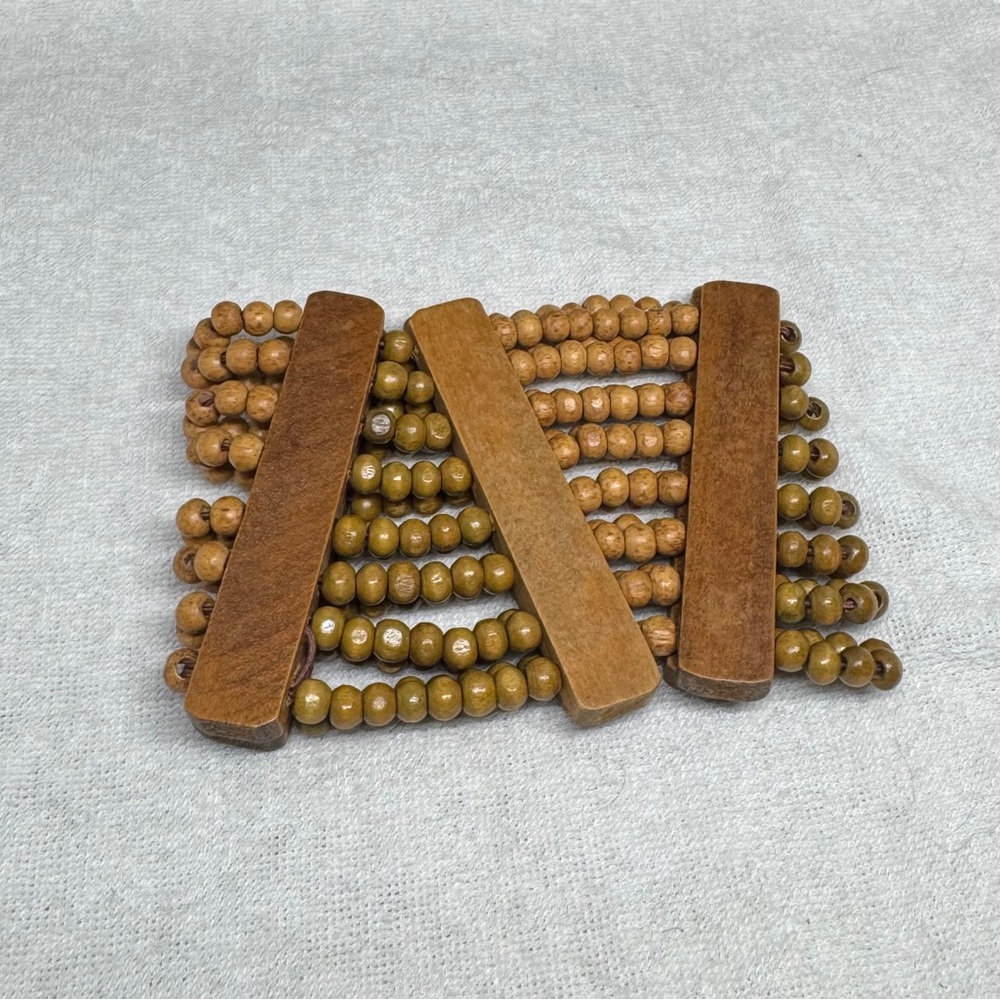 Wooden Beaded Stretch Bracelet